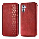 For Samsung Galaxy A26 5G Cubic Grid Pressed Magnetic Leather Phone Case(Red) - 2