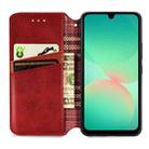 For Samsung Galaxy A26 5G Cubic Grid Pressed Magnetic Leather Phone Case(Red) - 3
