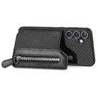 For Samsung Galaxy S24+ 5G Carbon Fiber Horizontal Flip Zipper Wallet Phone Case(Black) - 2