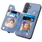 For Samsung Galaxy S24+ 5G Carbon Fiber Horizontal Flip Zipper Wallet Phone Case(Blue) - 3