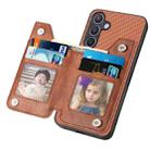 For Samsung Galaxy S24+ 5G Carbon Fiber Horizontal Flip Zipper Wallet Phone Case(Brown) - 3