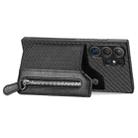 For Samsung Galaxy S24 Ultra 5G Carbon Fiber Horizontal Flip Zipper Wallet Phone Case(Black) - 2