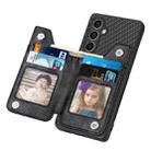 For Samsung Galaxy S23 FE 5G Carbon Fiber Horizontal Flip Zipper Wallet Phone Case(Black) - 3