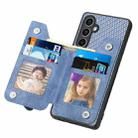 For Samsung Galaxy S23 FE 5G Carbon Fiber Horizontal Flip Zipper Wallet Phone Case(Blue) - 3