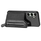 For Samsung Galaxy A36 Carbon Fiber Horizontal Flip Zipper Wallet Phone Case(Black) - 3