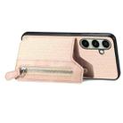For Samsung Galaxy A36 Carbon Fiber Horizontal Flip Zipper Wallet Phone Case(Khaki) - 3