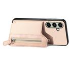 For Samsung Galaxy A56 5G Carbon Fiber Horizontal Flip Zipper Wallet Phone Case(Khaki) - 3