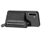 For Samsung Galaxy S25+ 5G Carbon Fiber Horizontal Flip Zipper Wallet Phone Case(Black) - 3