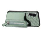 For Samsung Galaxy S25+ 5G Carbon Fiber Horizontal Flip Zipper Wallet Phone Case(Green) - 3