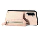 For Samsung Galaxy S25+ 5G Carbon Fiber Horizontal Flip Zipper Wallet Phone Case(Khaki) - 3
