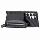 For Samsung Galaxy S25 Ultra 5G Carbon Fiber Horizontal Flip Zipper Wallet Phone Case(Black) - 2
