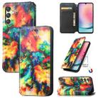 For Samsung Galaxy A25 5G CaseNeo Colorful Magnetic Leather Phone Case(Colorful Cloud) - 1