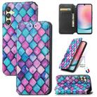 For Samsung Galaxy A25 5G CaseNeo Colorful Magnetic Leather Phone Case(Purple Scales) - 1