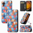 For Samsung Galaxy Xcover 7 CaseNeo Colorful Magnetic Leather Phone Case(Rhombus Mandala) - 1