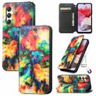 For Samsung Galaxy M34 5G CaseNeo Colorful Magnetic Leather Phone Case(Colorful Cloud) - 1