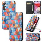 For Samsung Galaxy M34 5G CaseNeo Colorful Magnetic Leather Phone Case(Rhombus Mandala) - 1