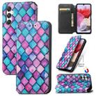 For Samsung Galaxy M34 5G CaseNeo Colorful Magnetic Leather Phone Case(Purple Scales) - 1