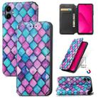 For Samsung Galaxy A06 4G CaseNeo Colorful Magnetic Leather Phone Case(Purple Scales) - 1