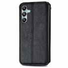 For Samsung Galaxy M14 4G Cubic Grid Pressed Magnetic Leather Phone Case(Black) - 3