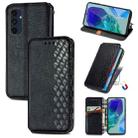 For Samsung Galaxy A16 Cubic Grid Pressed Magnetic Leather Phone Case(Black) - 1
