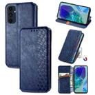 For Samsung Galaxy A16 Cubic Grid Pressed Magnetic Leather Phone Case(Blue) - 1