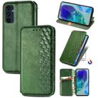 For Samsung Galaxy A16 Cubic Grid Pressed Magnetic Leather Phone Case(Green) - 1