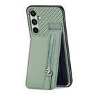 For Samsung Galaxy A36 Carbon Fiber Vertical Flip Zipper Phone Case(Green) - 3