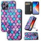 For Blackview  A96 CaseNeo Colorful Magnetic Leather Phone Case(Purple Scales) - 1