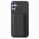 For Samsung Galaxy S25+ 5G Carbon Fiber Magnetic Card Wallet RFID Blocking Phone Case(Black) - 2
