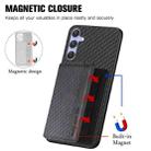 For Samsung Galaxy S25+ 5G Carbon Fiber Magnetic Card Wallet RFID Blocking Phone Case(Black) - 3