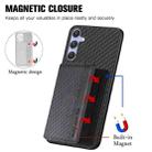 For Samsung Galaxy S25 Ultra 5G Carbon Fiber Magnetic Card Wallet RFID Blocking Phone Case(Black) - 3