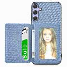 For Samsung Galaxy S25 Ultra 5G Carbon Fiber Magnetic Card Wallet RFID Blocking Phone Case(Blue) - 1