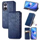 For Blackview A200 Pro Cubic Grid Pressed Magnetic Leather Phone Case(Blue) - 1