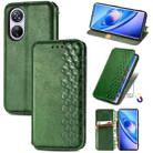 For Blackview A200 Pro Cubic Grid Pressed Magnetic Leather Phone Case(Green) - 1