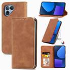 For Fairphone 5 Retro Skin Feel Magnetic Flip Leather Phone Case(Brown) - 1