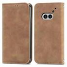 For Nothing Phone 2a Retro Skin Feel Magnetic Flip Leather Phone Case(Brown) - 1