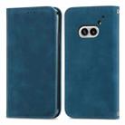 For Nothing Phone 2a Retro Skin Feel Magnetic Flip Leather Phone Case(Blue) - 1