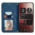 For Nothing Phone 2a Retro Skin Feel Magnetic Flip Leather Phone Case(Blue) - 3