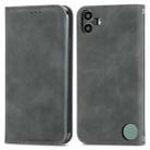 For  Nothing CMF Phone 1 Retro Skin Feel Magnetic Flip Leather Phone Case(Grey) - 2