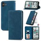 For  Nothing CMF Phone 1 Retro Skin Feel Magnetic Flip Leather Phone Case(Blue) - 1