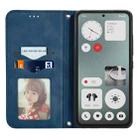 For  Nothing CMF Phone 1 Retro Skin Feel Magnetic Flip Leather Phone Case(Blue) - 3