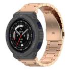 For Amazfit Active Edge A2212 Three Beads Stainless Steel Watch Band(Rose Gold) - 1