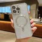 For iPhone 15 Pro Max MagSafe Glitter Electroplating TPU Phone Case(Silver) - 1