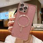 For iPhone 14 Pro MagSafe Glitter Electroplating TPU Phone Case(Rose  Gold) - 1