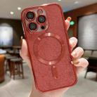 For iPhone 13 Pro MagSafe Glitter Electroplating TPU Phone Case(Red) - 1