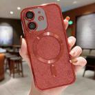 For iPhone 12 MagSafe Glitter Electroplating TPU Phone Case(Red) - 1