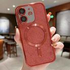 For iPhone 11 MagSafe Glitter Electroplating TPU Phone Case(Red) - 1