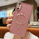 For iPhone X / XS MagSafe Glitter Electroplating TPU Phone Case(Rose  Gold) - 1