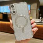 For iPhone X / XS MagSafe Glitter Electroplating TPU Phone Case(Silver) - 1