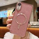 For iPhone XR MagSafe Glitter Electroplating TPU Phone Case(Rose  Gold) - 1